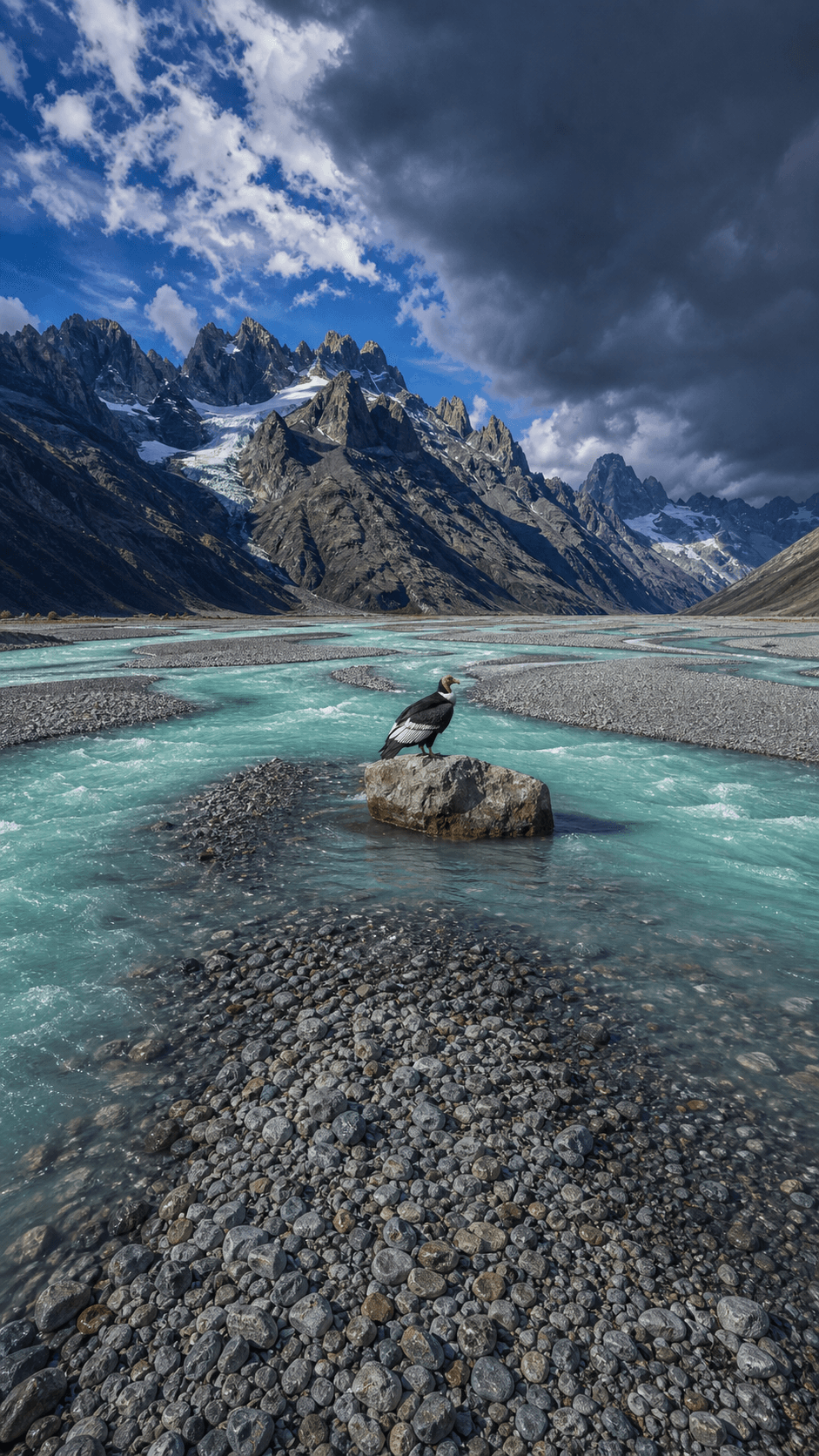 Condor Over the Braided River